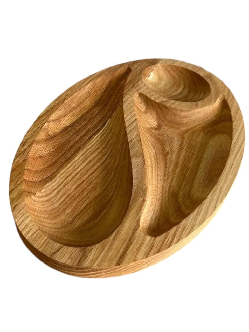 Менажница дубовая 3 секции (1883635565)