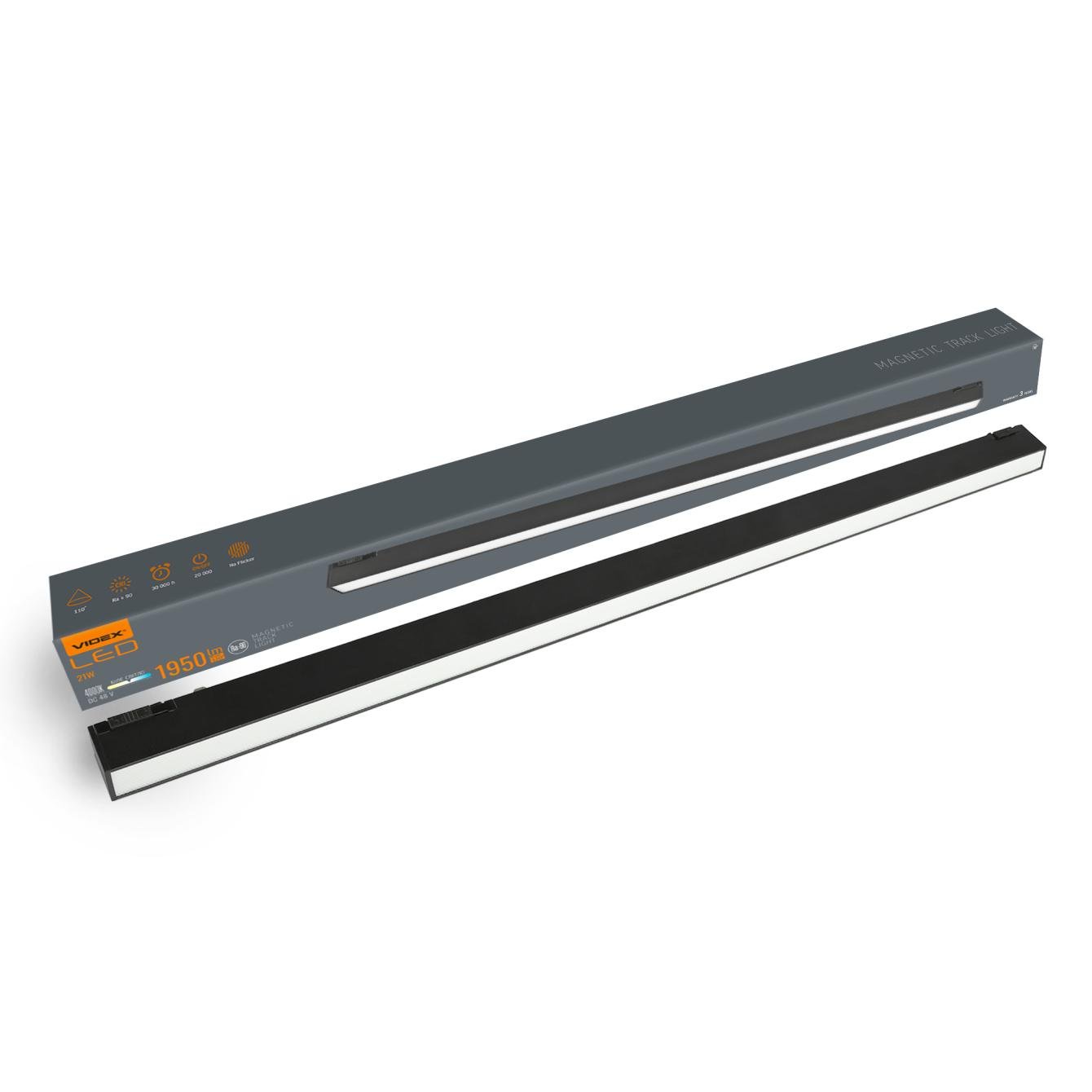 Светильник линейный магнитный Videx 21W 60 см 4000K 48V Black (VL-TRMS-LD460B)