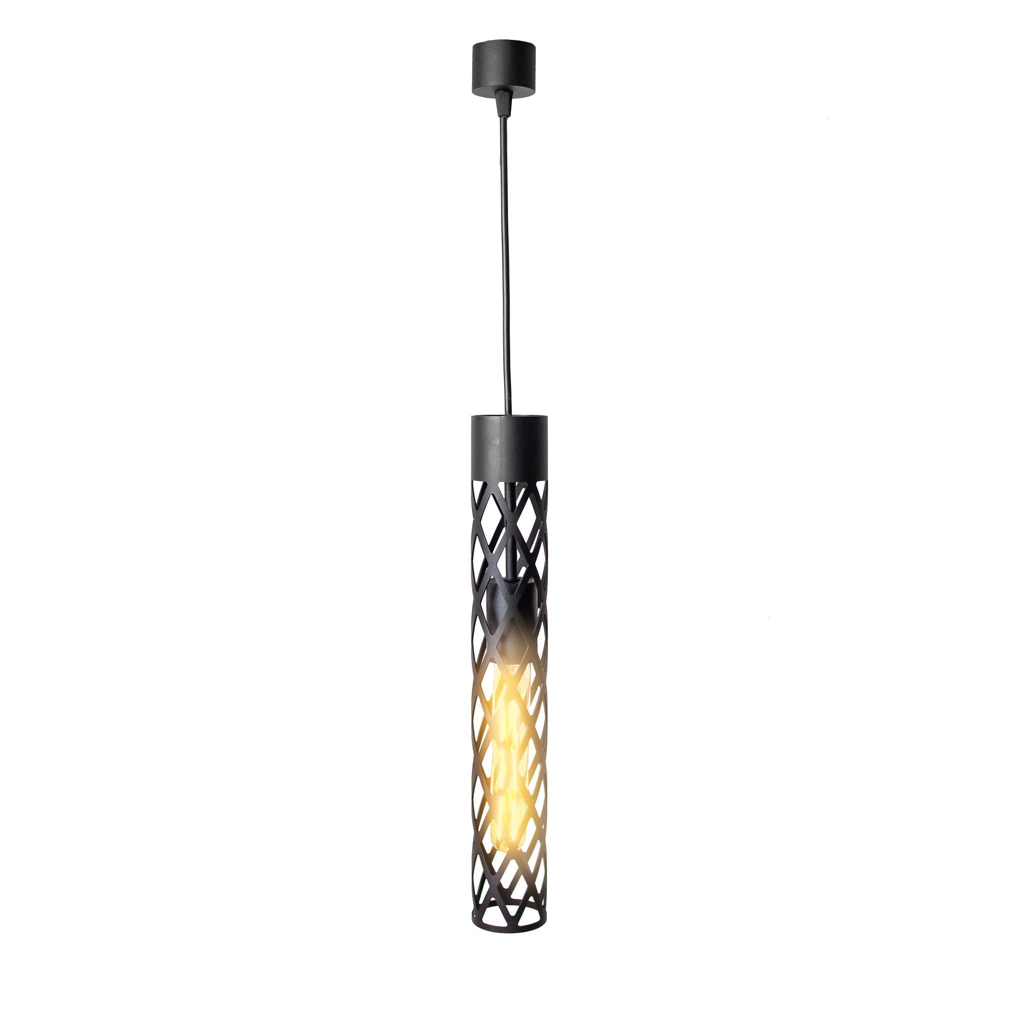 Светильник подвесной MSK ELECTRIC Flow NL 6041 BK в стиле лофт под лампу Е27 Черный