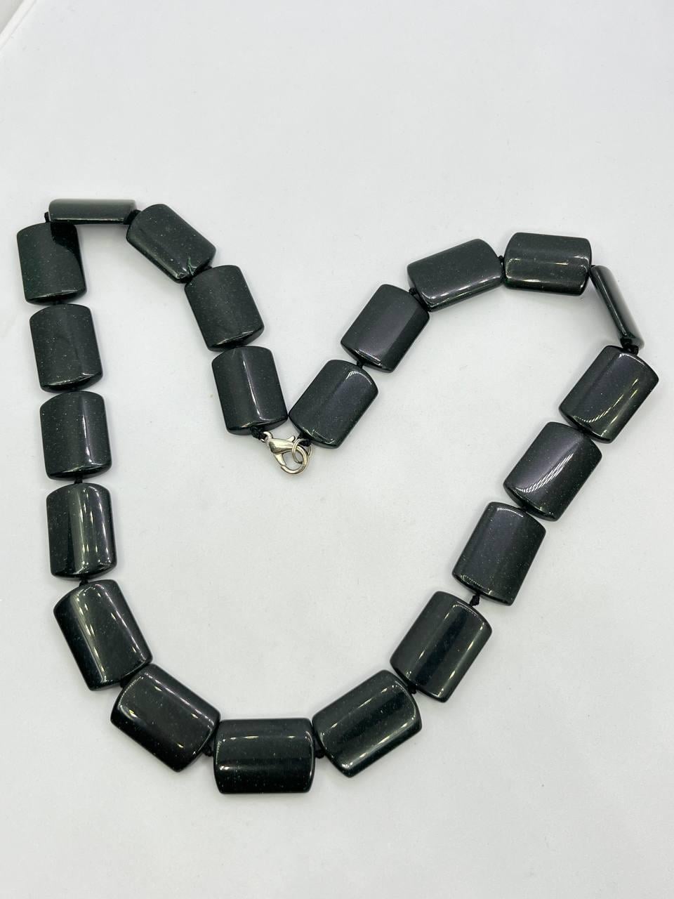 Бусы авантюрин 56 см Зеленый (10441)