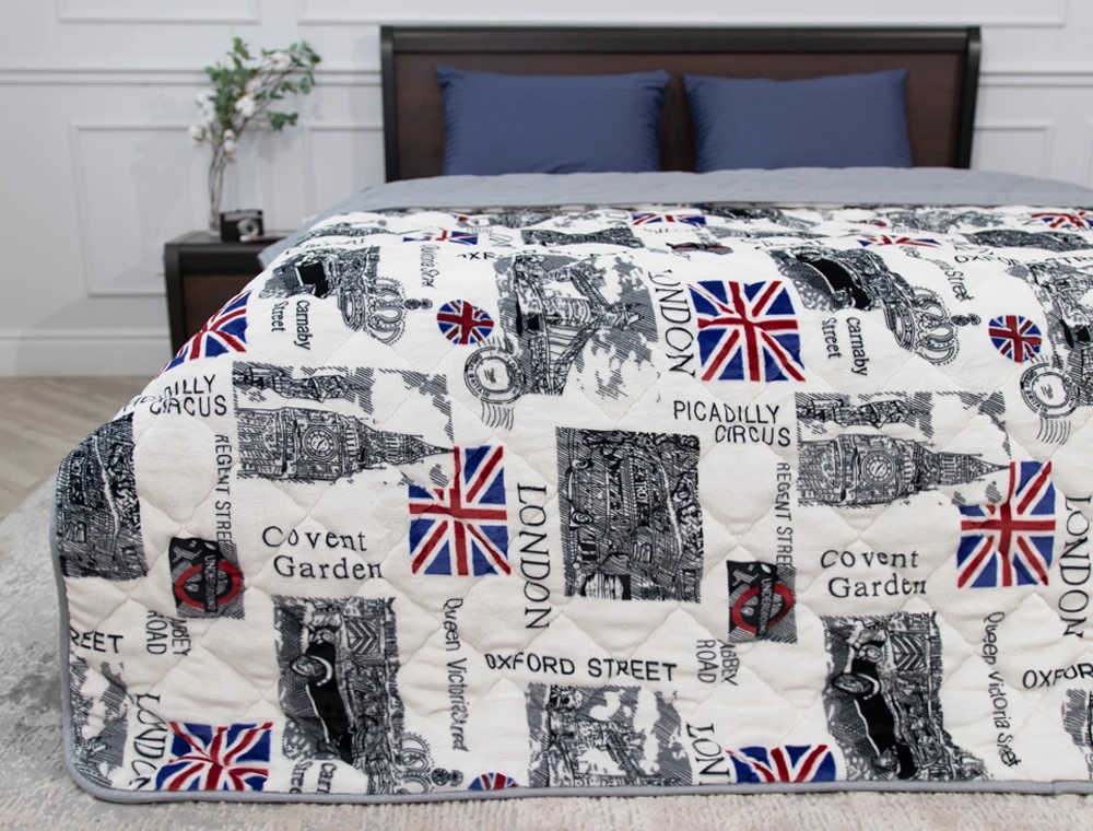 Покрывало полуторное ТМ Черешенька стеганое микрофибра/флис 160х215 см (60013) - фото 2