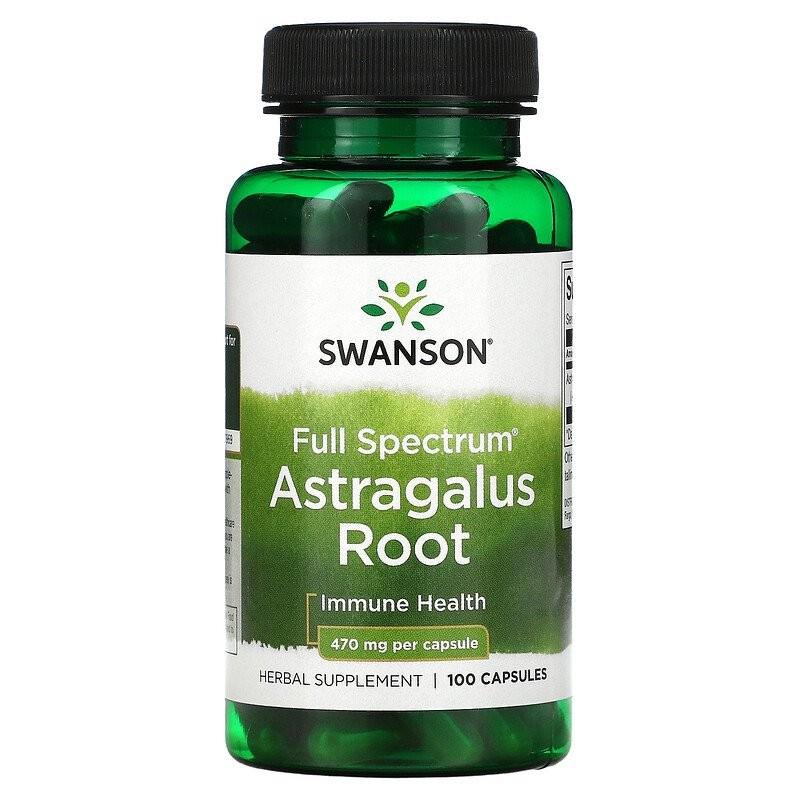 Натуральна добавка Swanson Astragalus Root 470 мг 100 капсул