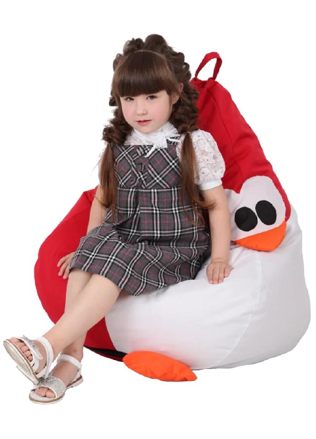 Крісло мішок Пінгвін 80х100 см Червоний (31249-Нов) - фото 2 Крісло мішок Пінгвін 80х100 см Червоний (31249-Нов) - фото 2