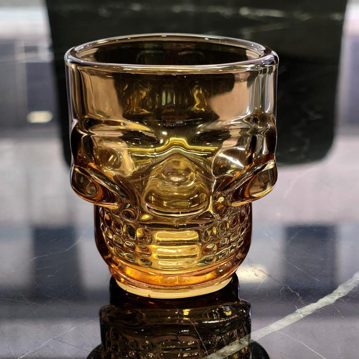 Набор стаканов с рюмками High Quality Череп 12 предметов Gold - фото 6 Набор стаканов с рюмками High Quality Череп 12 предметов Gold - фото 6