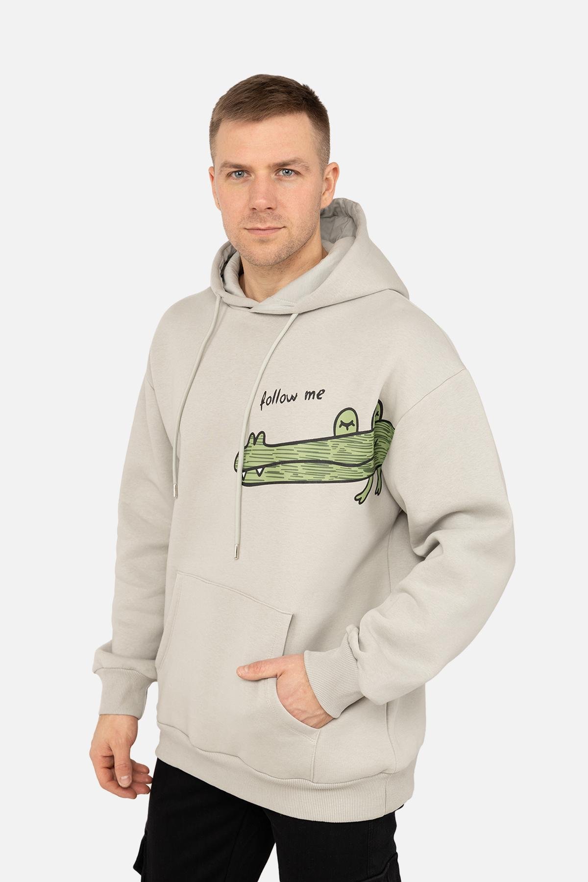 Худі чоловіче ЦБ-00262207 р. 54 Сірий (SKT001026162) - фото 2