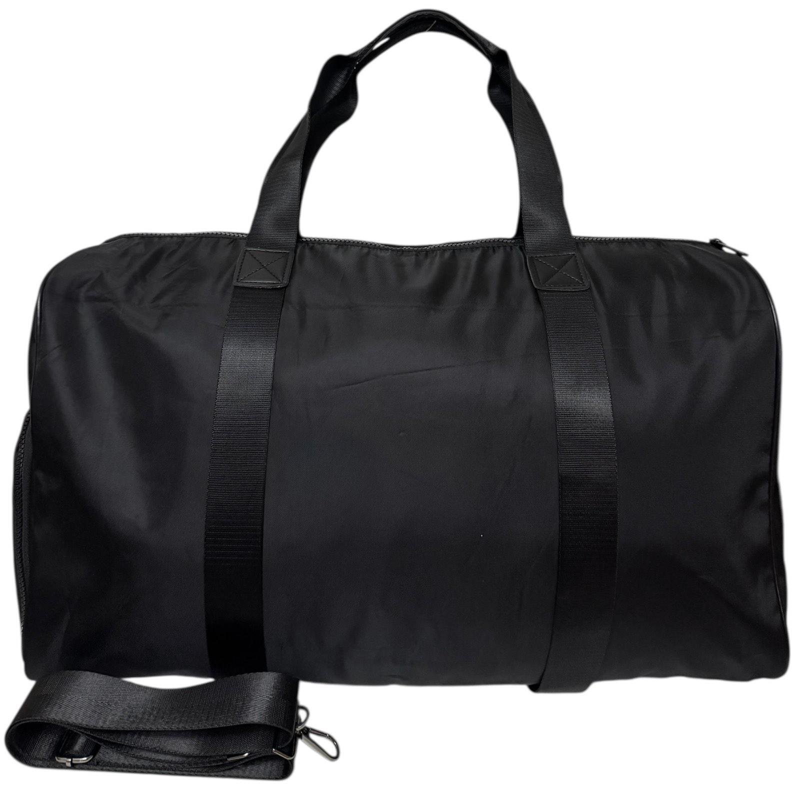 Сумка дорожная с боковыми карманами и длинным ремнем через плечо 60 л Черный (5033)