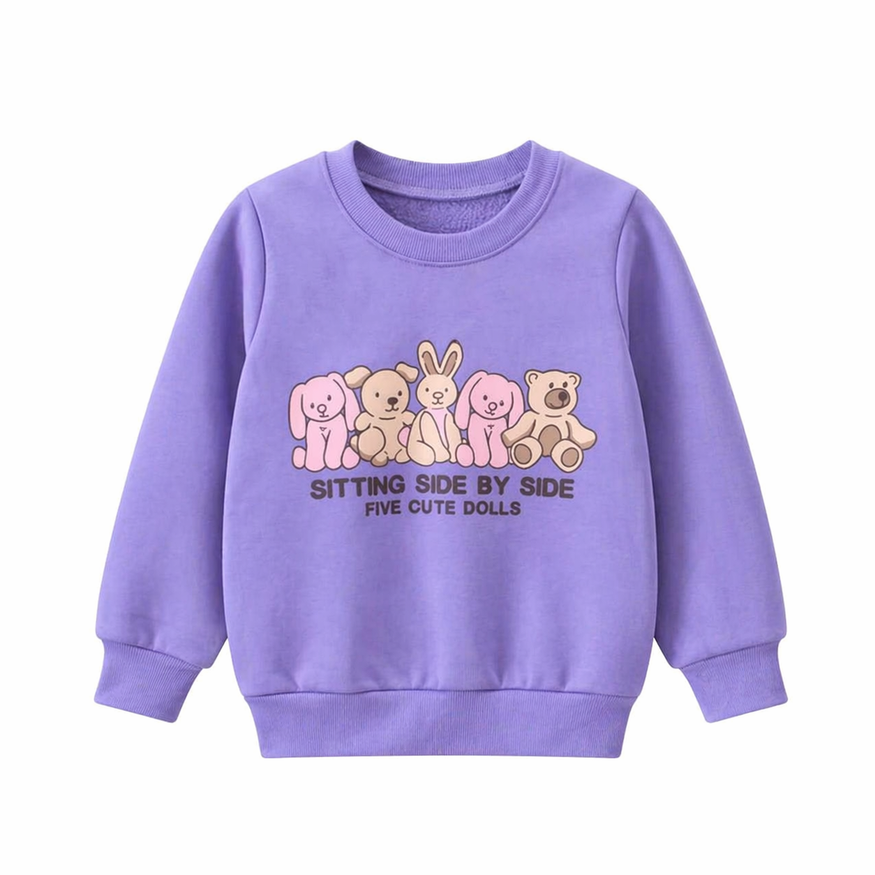 Свитшот детский 27Kids с мишками и кроликами Фиолетовый (34114587)