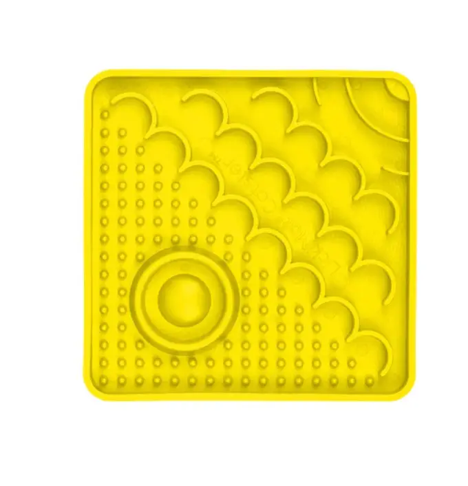 Килимок каучуковий для повільного живлення LickiMat Cat Catster Yellow