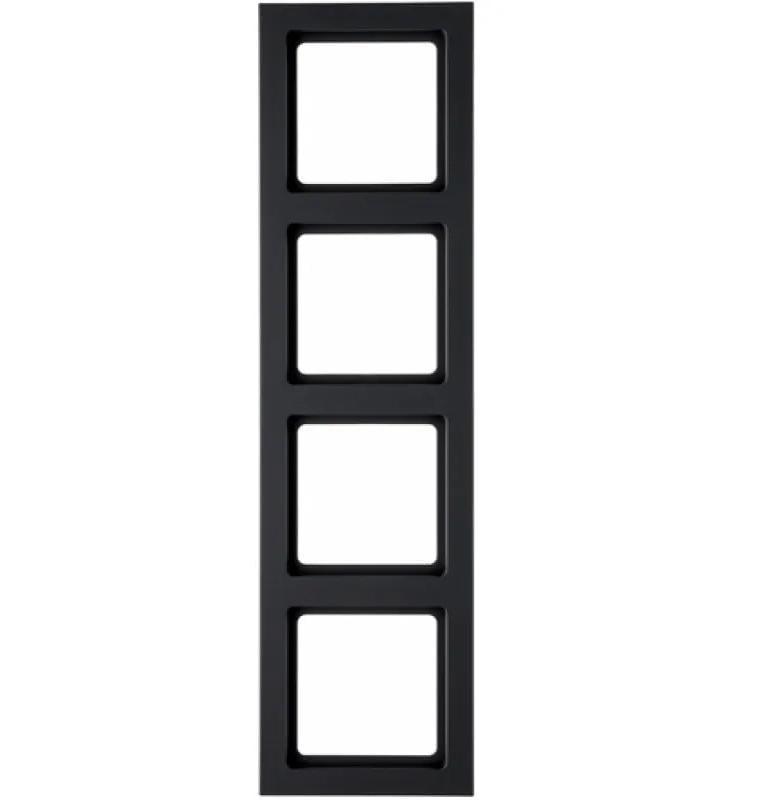Рамка четверная Hager Q.3 Антрацит (28684253)