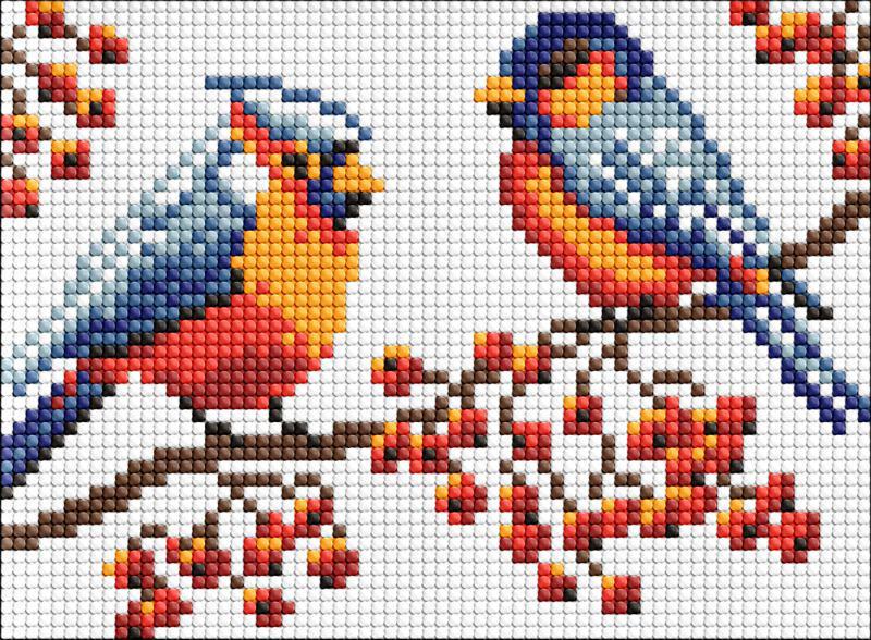 Алмазная мозаика без подрамника Ideyka Красочный снеговик 15х20 см (Id-AMM1067)