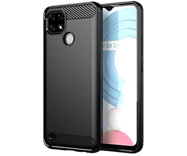 Чехол-накладка Polished Carbon для Realme C21 Чёрный