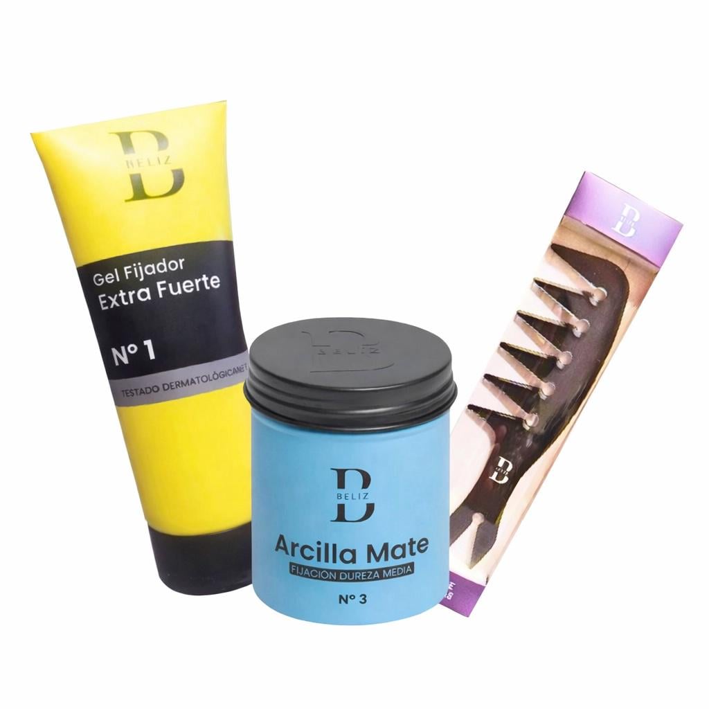 Набор для мужчин ухода расческа/гель/глина