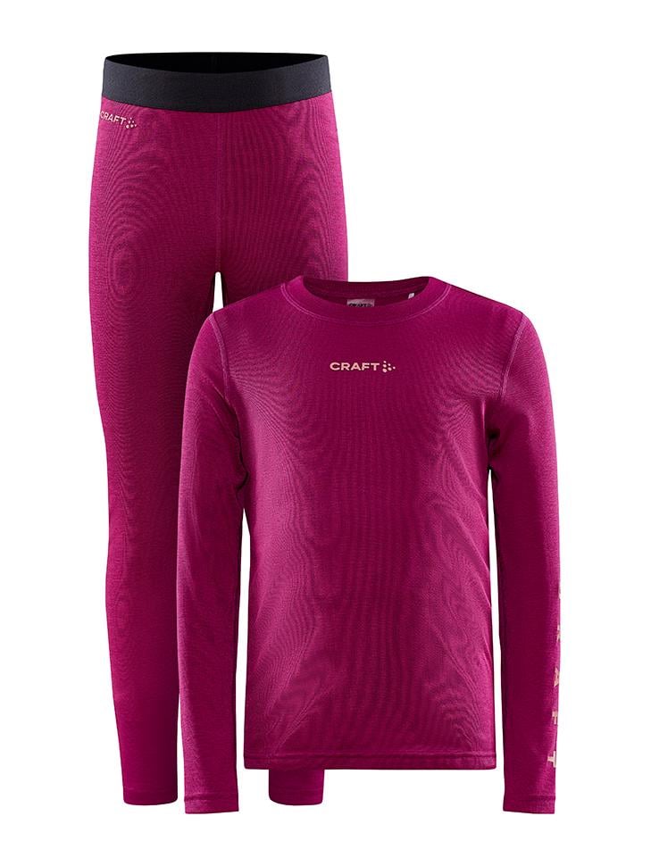 Детский комплект термобелья CRAFT Core Warm Baselayer Set 1909712-486740 146/152 см Roxo/Coral - фото 1