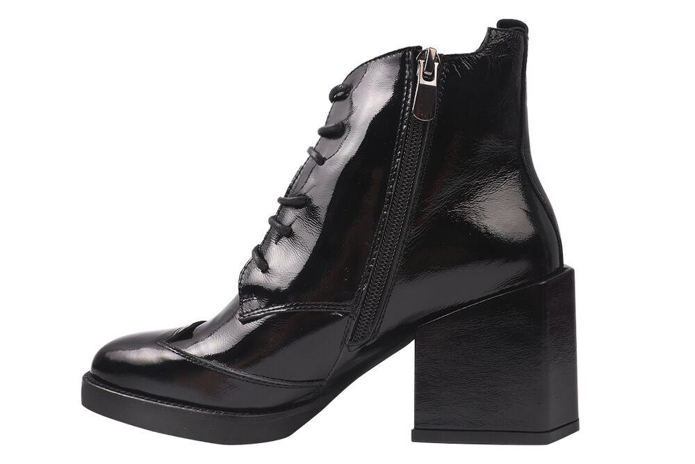Ботильйони жіночі Aquamarin з лакованої шкіри на великому підборі р. 39 Чорний (1859-20DH) - фото 4 Ботильйони жіночі Aquamarin з лакованої шкіри на великому підборі р. 39 Чорний (1859-20DH) - фото 4