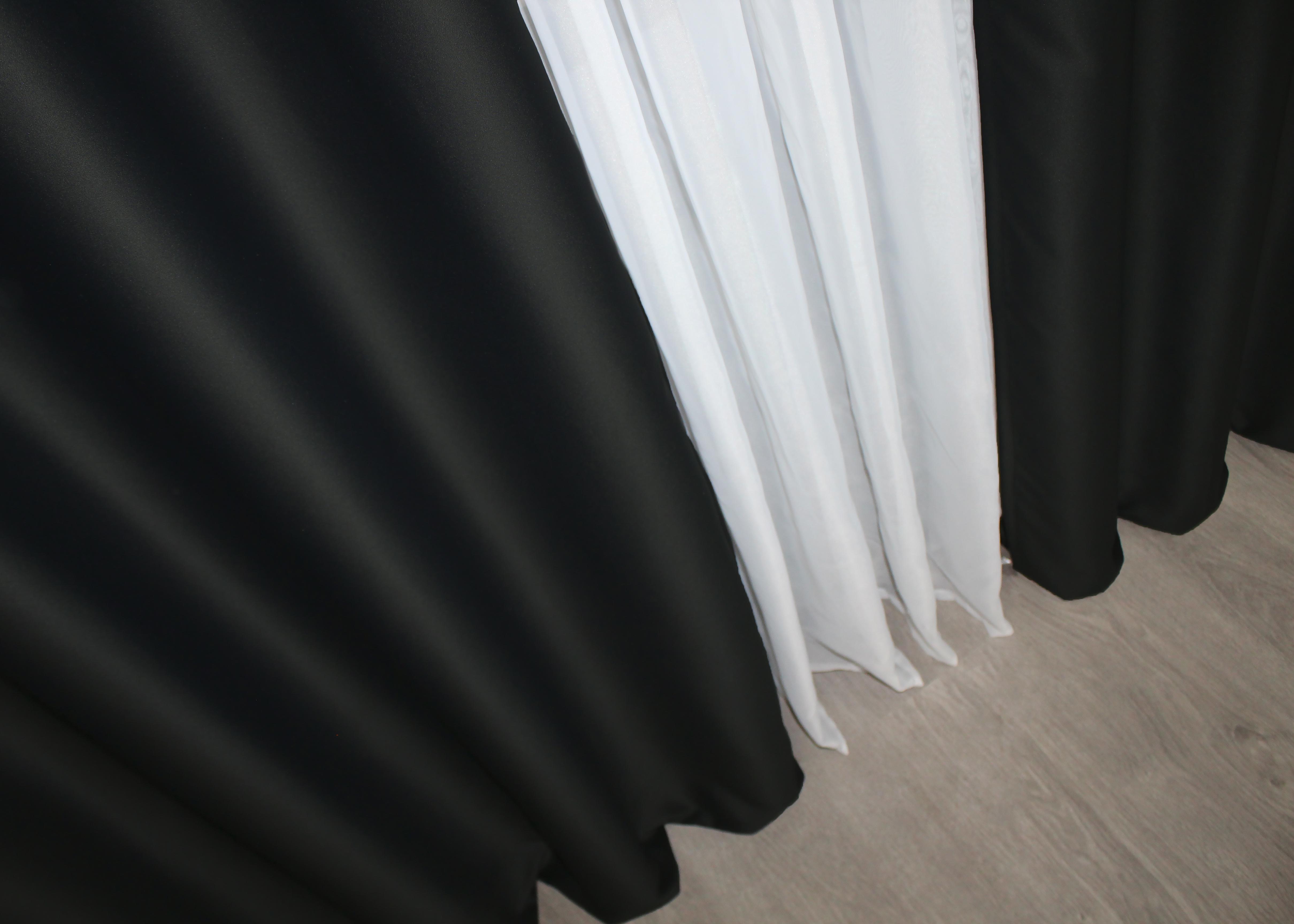 Комплект штор на люверсах VR-Textil Midnight №1165ш 150х270 см 2 шт. Чорний (37-0117) - фото 8