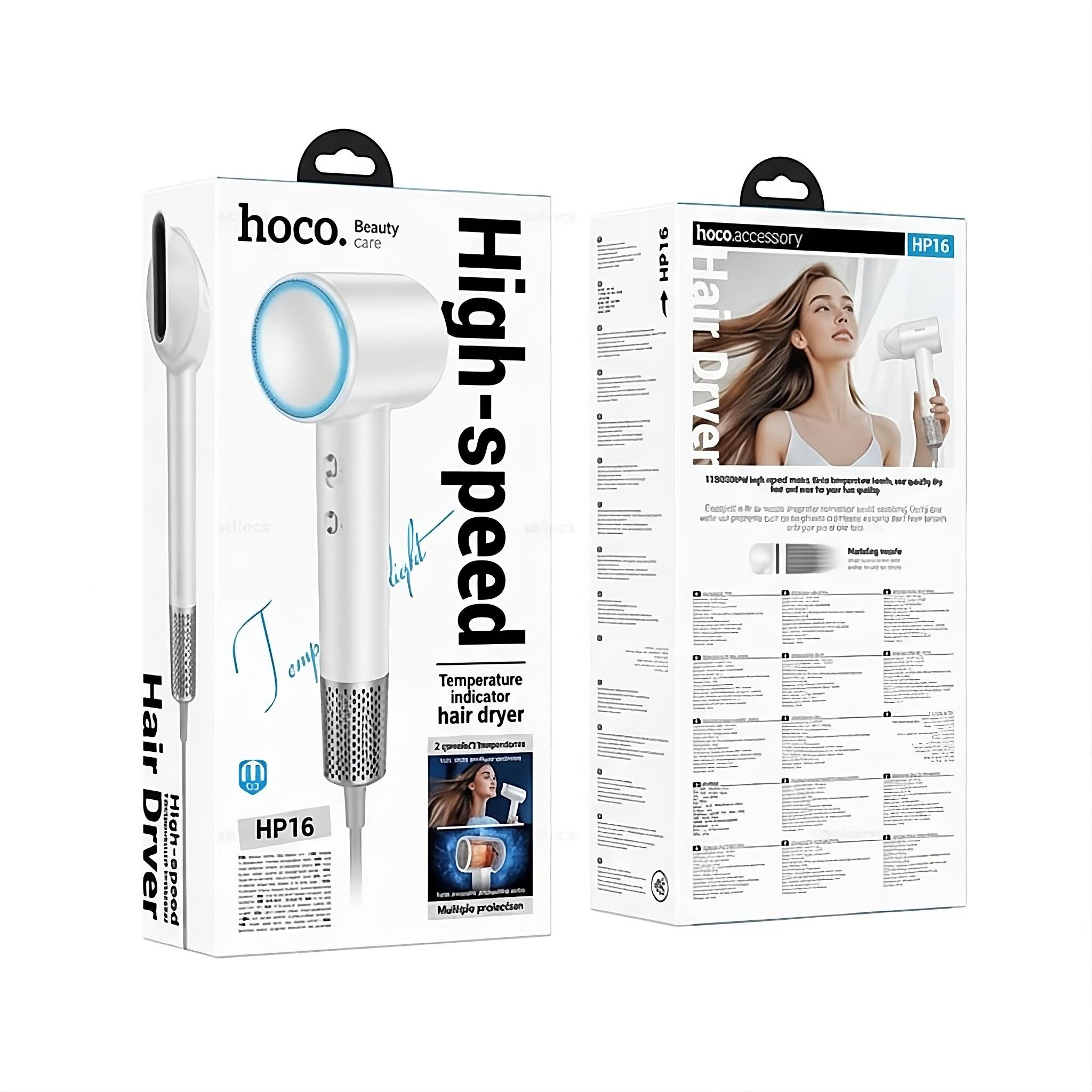 Фен Hoco HP16 1650 Вт холодный воздух/3 режима температуры (30777210) - фото 2 Фен Hoco HP16 1650 Вт холодный воздух/3 режима температуры (30777210) - фото 2