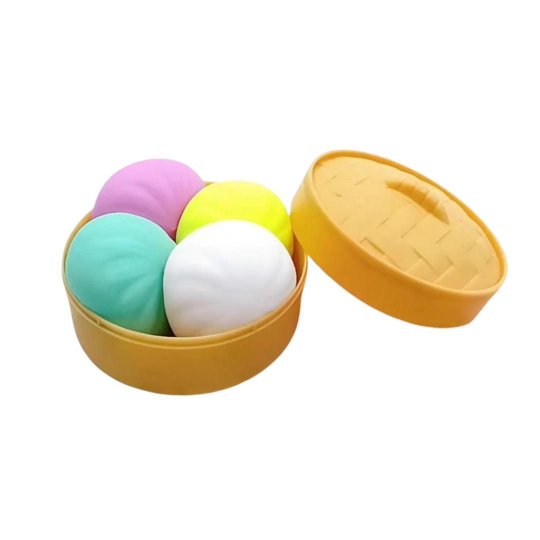 Набор игрушек антистресс-сквишей BUN в пароварке 4 шт. (1000-ML-19)