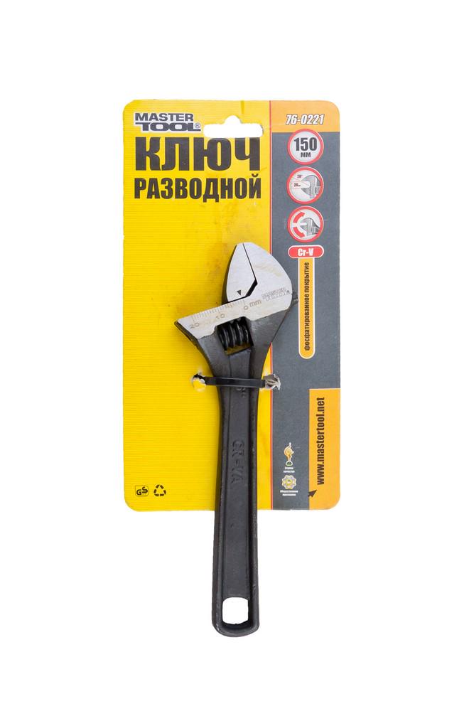 Ключ розвідний Mastertool Cr-V фосфатувань 150 мм 0-20 мм (26550) - фото 2 Ключ розвідний Mastertool Cr-V фосфатувань 150 мм 0-20 мм (26550) - фото 2