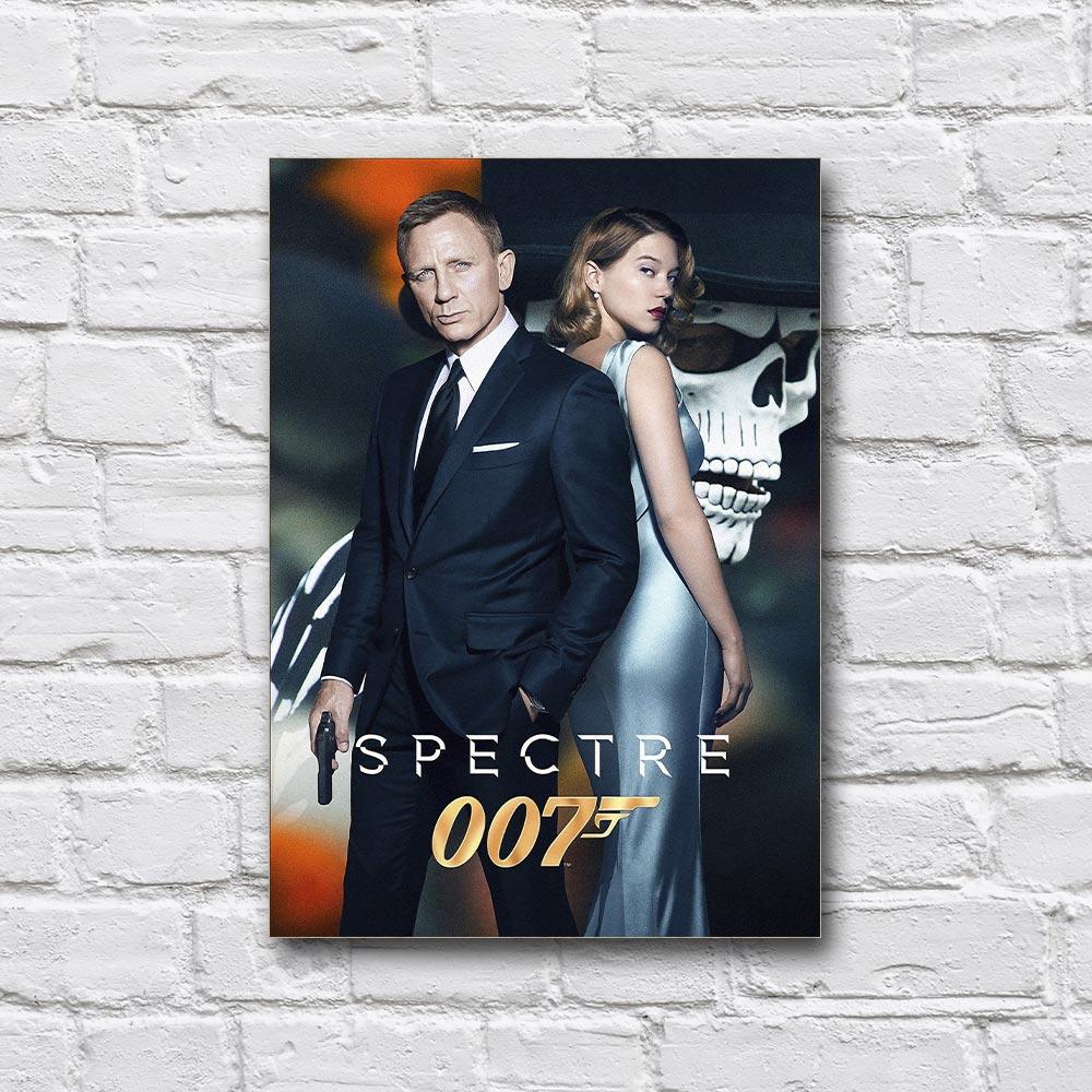 Постер деревянный фильм «007: Спектр» 210х297 мм (21265046)