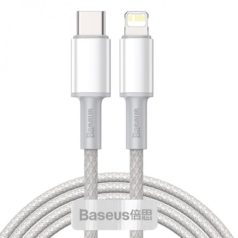 Кабель Baseus High Density Braided Type-C to Lightning PD 20 W 2 м CATLGD-A03 White