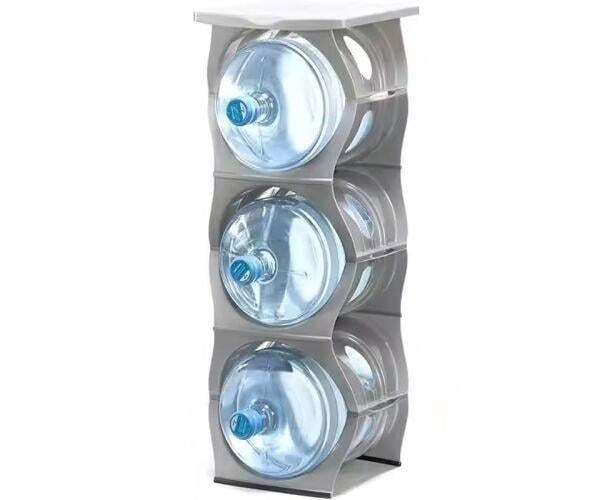 Подставка под 3 бутыли VIO PR-03 со столешницей разборная пластиковая Серый (16911)