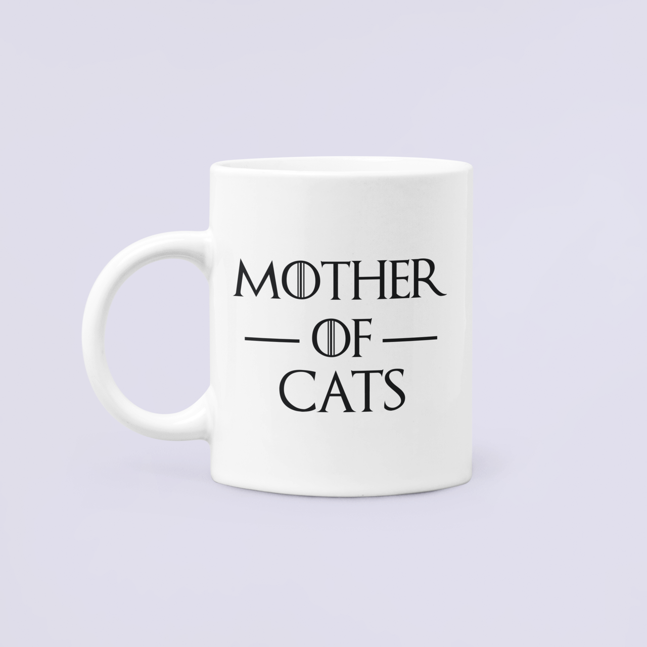 Чашка керамическая с принтом "Mother of cats" 330 мл Белый