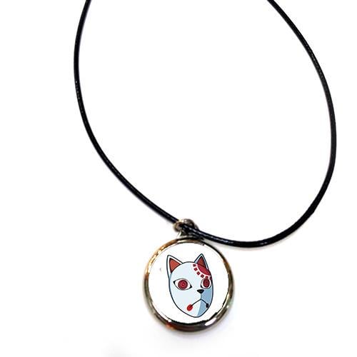 Кулон подвеска на шею Маска лисы Танджиро Камадо аниме Клинок рассекающий демонов (ku_048)