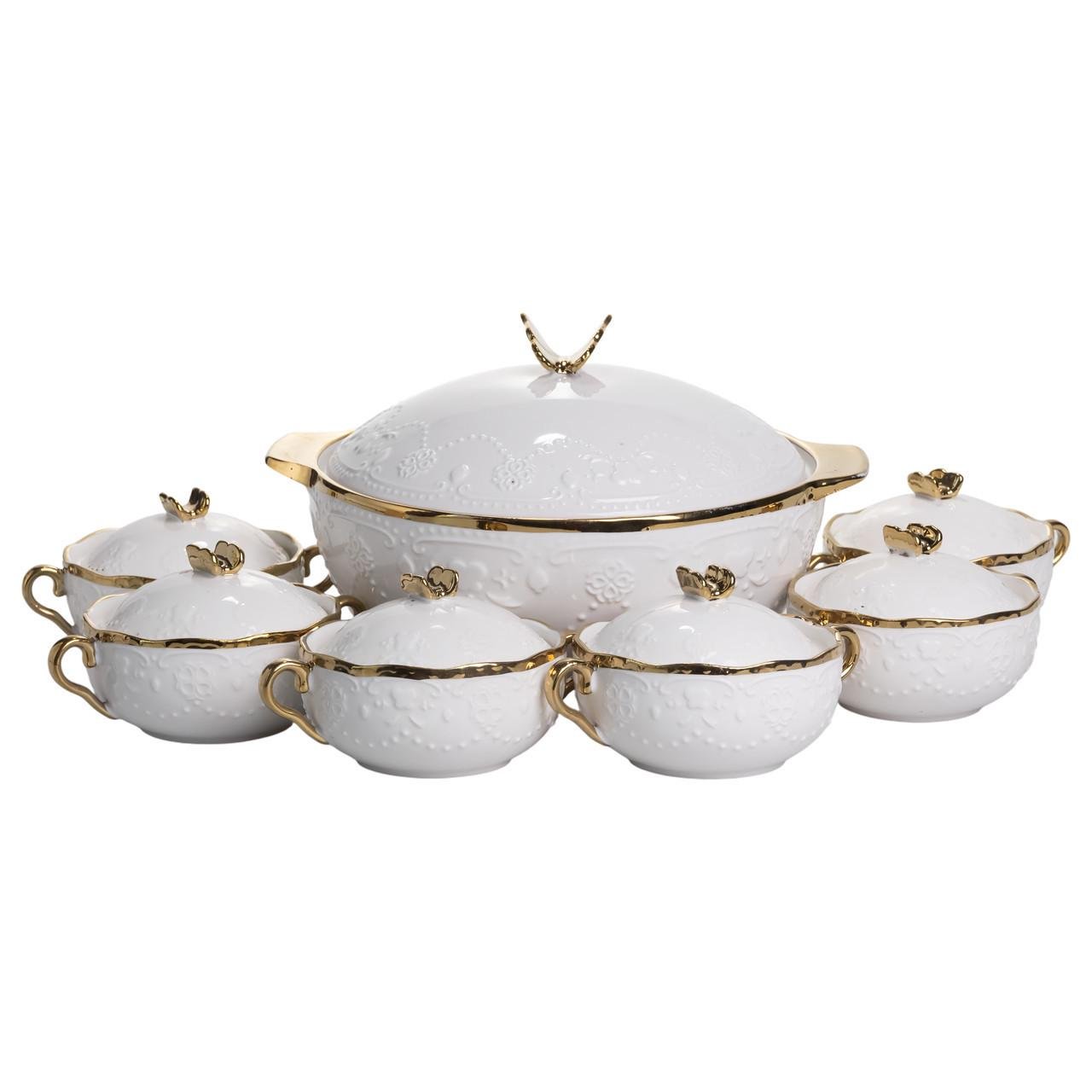 Суповой сервиз на 6 человек супница с бульонницами 300 мл 3 л (SPW-16) - фото 2 Суповой сервиз на 6 человек супница с бульонницами 300 мл 3 л (SPW-16) - фото 2