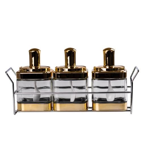 Набор банок для сыпучих продуктов с ложкой