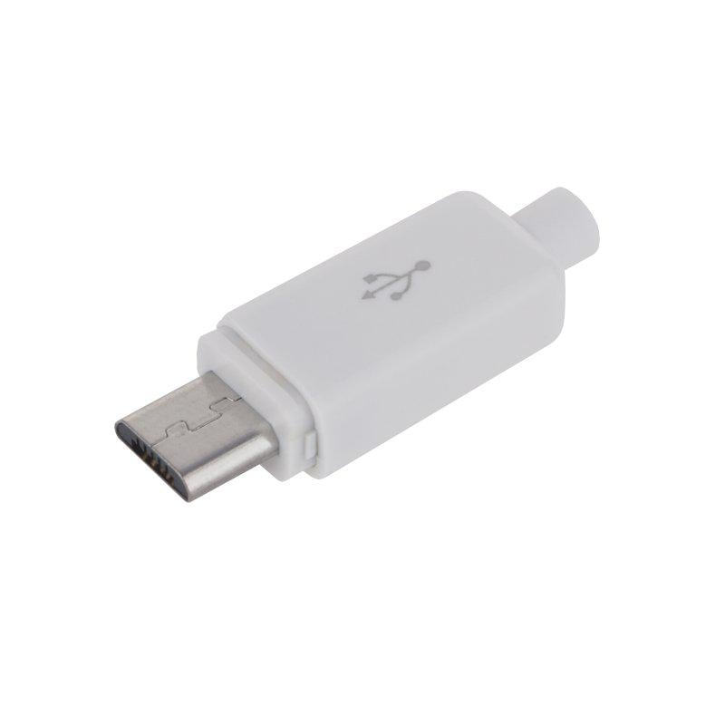 Штекер Micro USB на кабель Белый (A447016) Штекер Micro USB на кабель Белый (A447016)