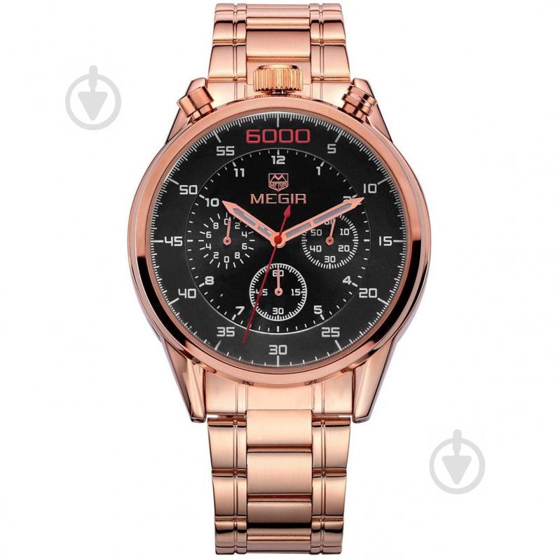 Часы Megir Gold Black Gold MG3005 SS (MS3005GRE-1N0)