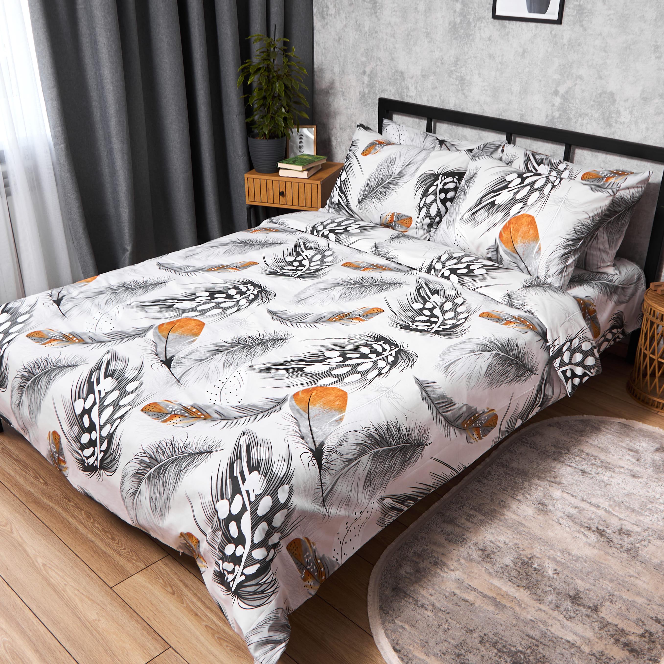 Комплект постільної білизни Moon&Star Бязь Gold Люкс Mono Feathers сімейний 160х220х2 см (MS-820011232)