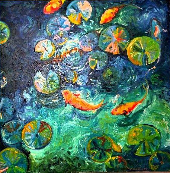 Картина маслом на холсте Покой 60х60 см