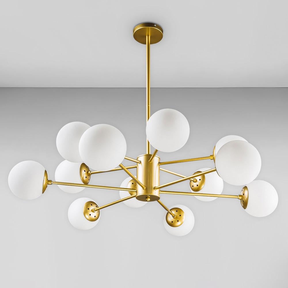 Люстра потолочная молекула Light House DL-18546/12 Золотой/Белый