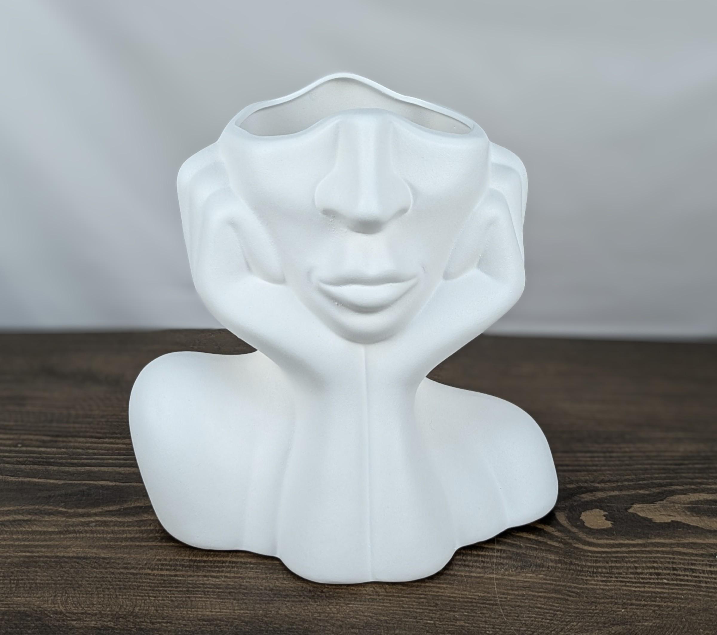 Ваза Nana ceramics Леді 22 см муар Білий - фото 1 Ваза Nana ceramics Леді 22 см муар Білий - фото 1