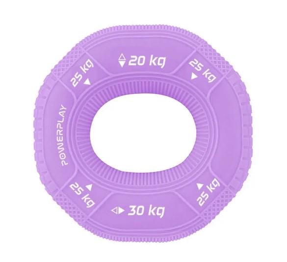 Эспандер кистевой силиконовый PowerPlay PP-4331 Hand Grip Medium 20-25-30 кг Фиолетовый (PP_4331_Purple_(20-25-30))