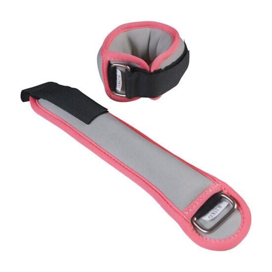 Манжеты утяжелительные для тренировок на ноги или руки 2 шт. по 0,25 кг Розовый (877223-250P)