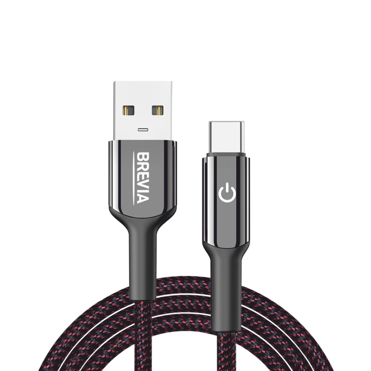 Кабель Brevia USB to Type-C 2,4А box 1,2 м Черный (54120BUCC1)