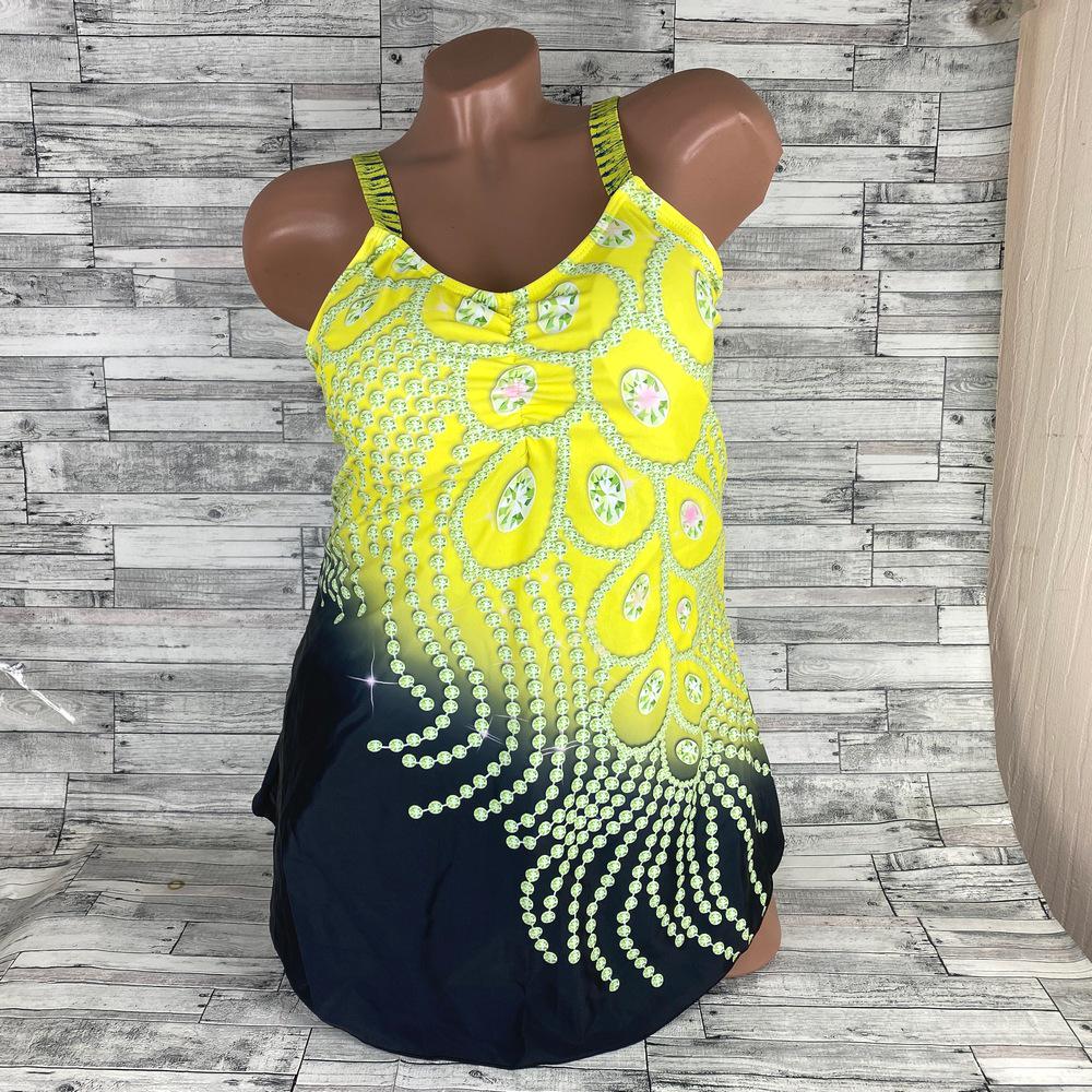 Купальник-платье женское раздельное танкини 2XL Желтый (2361) - фото 4