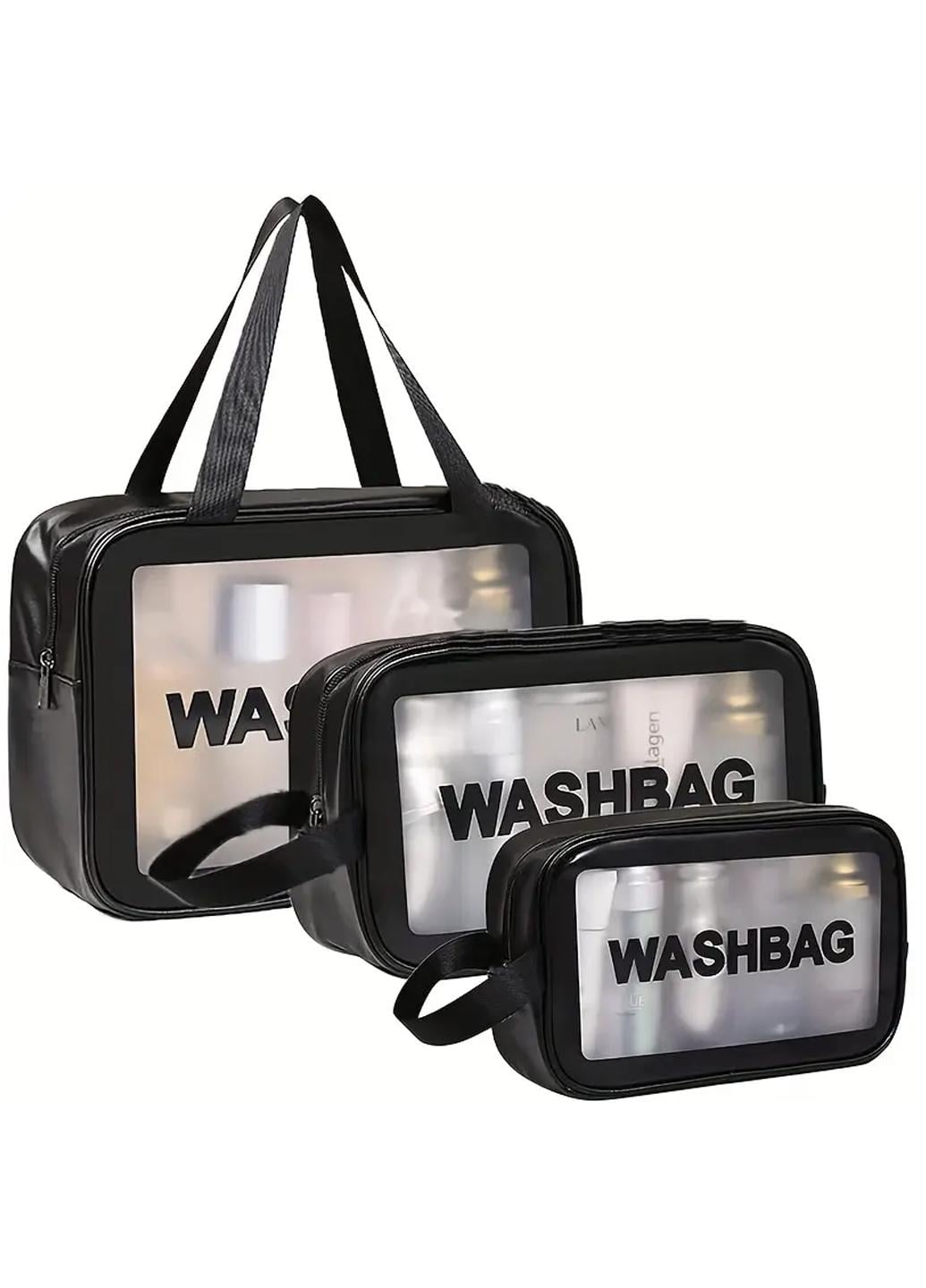 Косметичка женская 3 шт. Черный (6068/2)