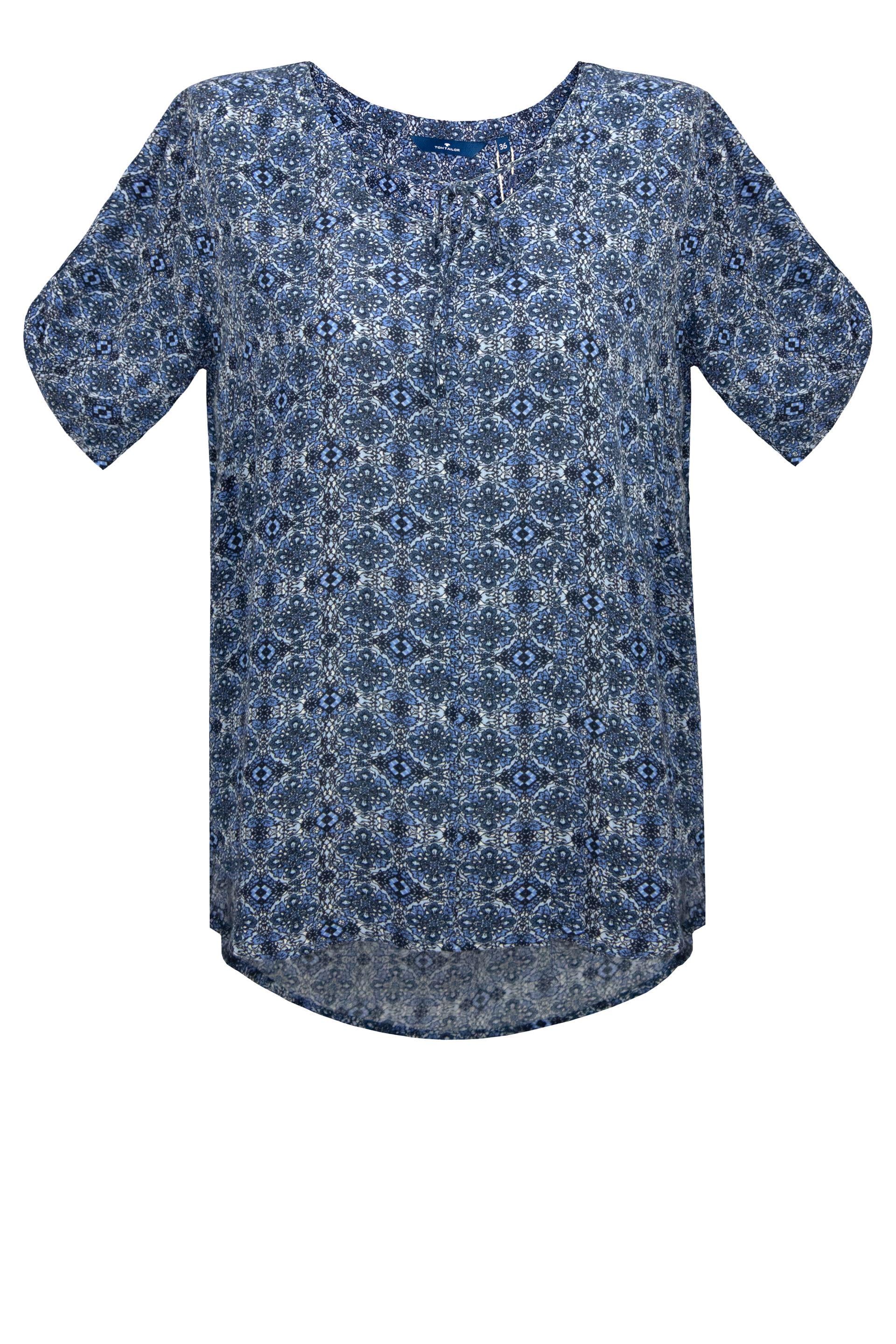 Блузка женская Tom Tailor вискозная S Синий (TT000542-37)