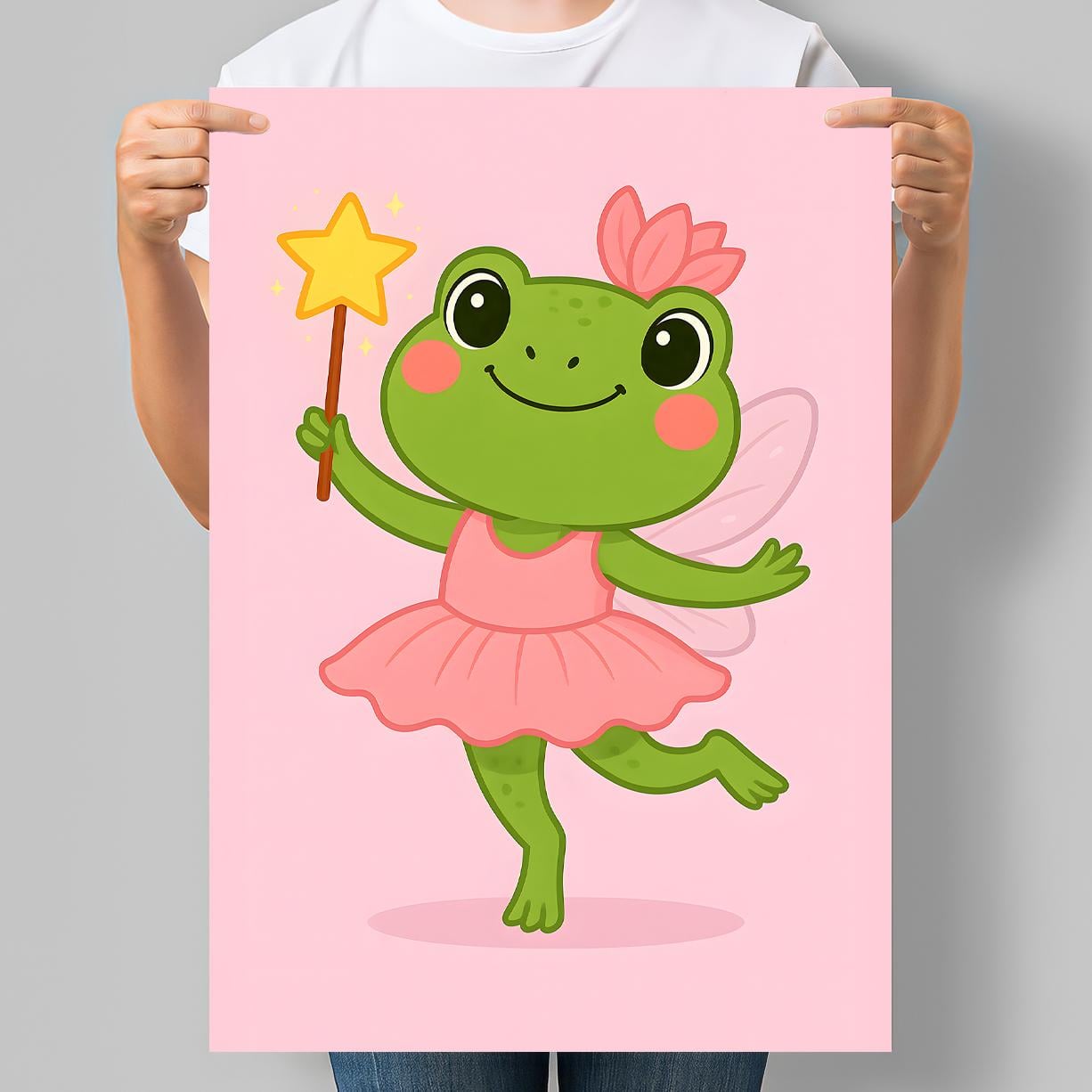 Постер для детской комнаты Жабка-фея 30x42 см A3 без рамки (DYT058_A3)