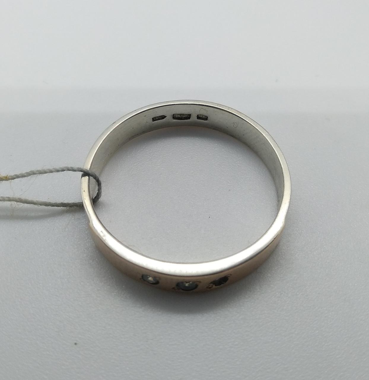 Обручалка золотая накладка серебро 875° 2,83 г 21 (418в)