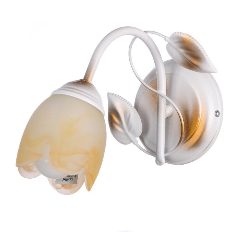 Бра настенное накладное BKL-472W/1 E14 WH флористика (26-269)