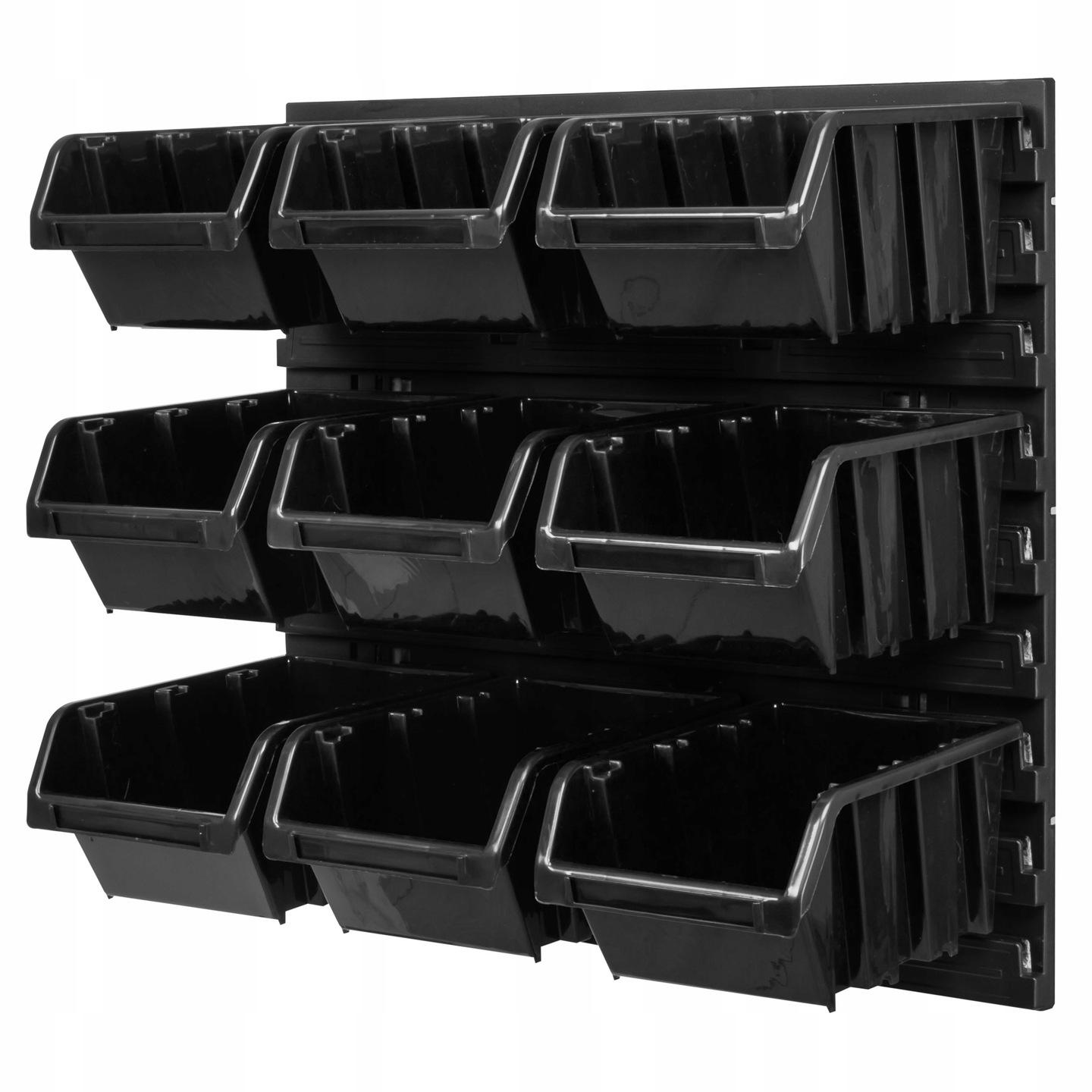 Пластиковая панель для инструментов 39x39 см и 9 ящиков