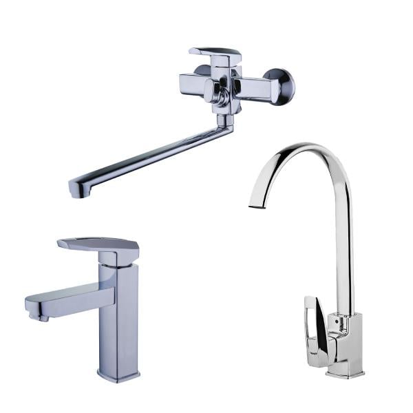 Набор смесителей G-Lauf 3в1 Хромированный (LOF81317)