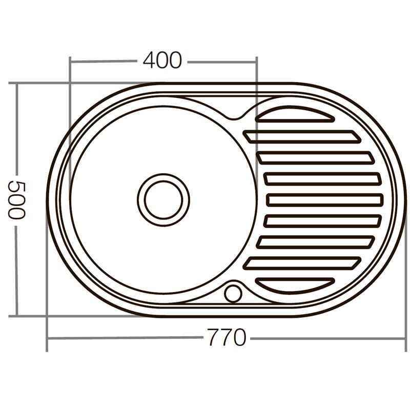 Мойка кухонная Zerix Z7750-06-180D decor (ZX1595) - фото 2