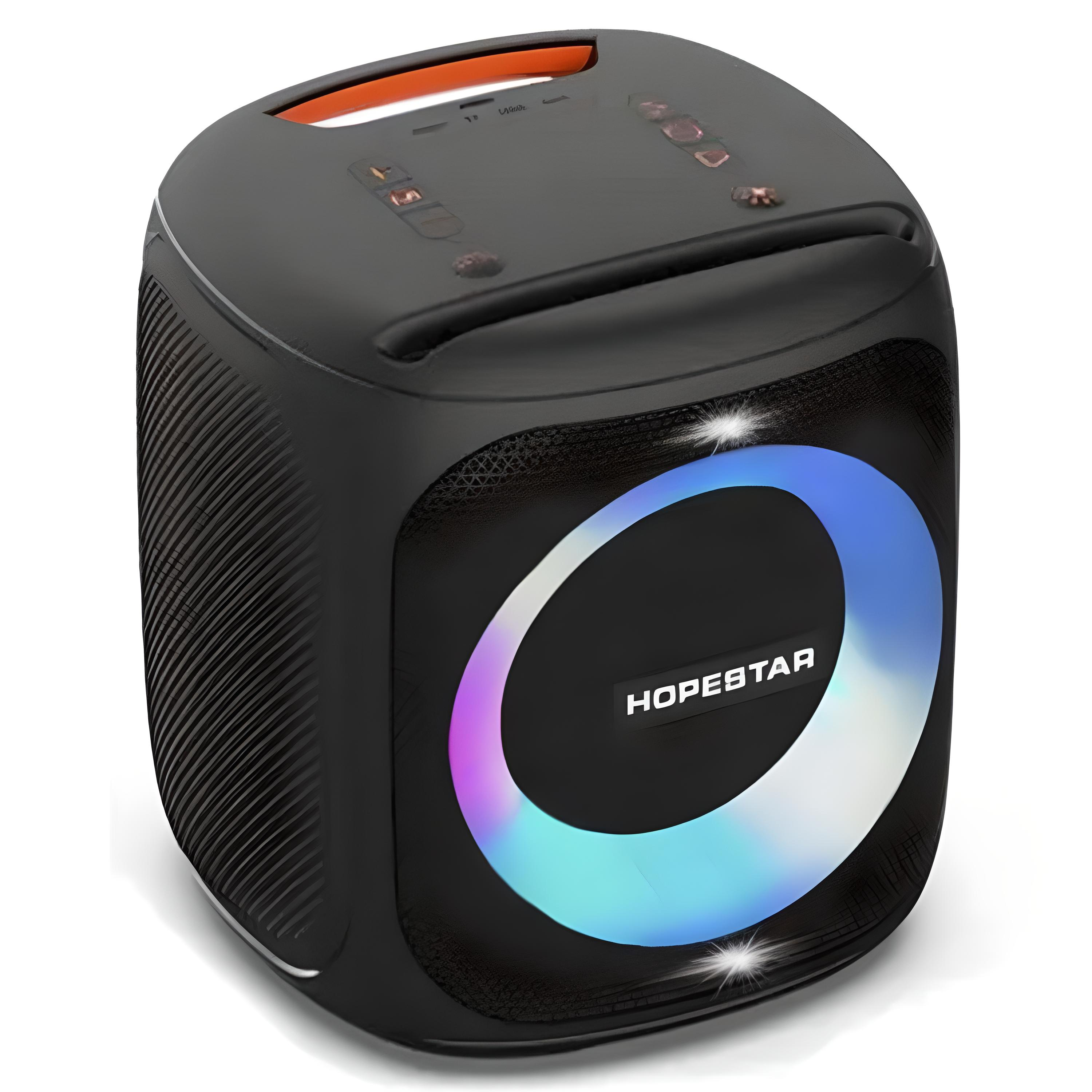 Колонка портативная акустическая Bluetooth Hopestar Party 100 с влагозащитой беспроводным микрофоном Черный (626226)