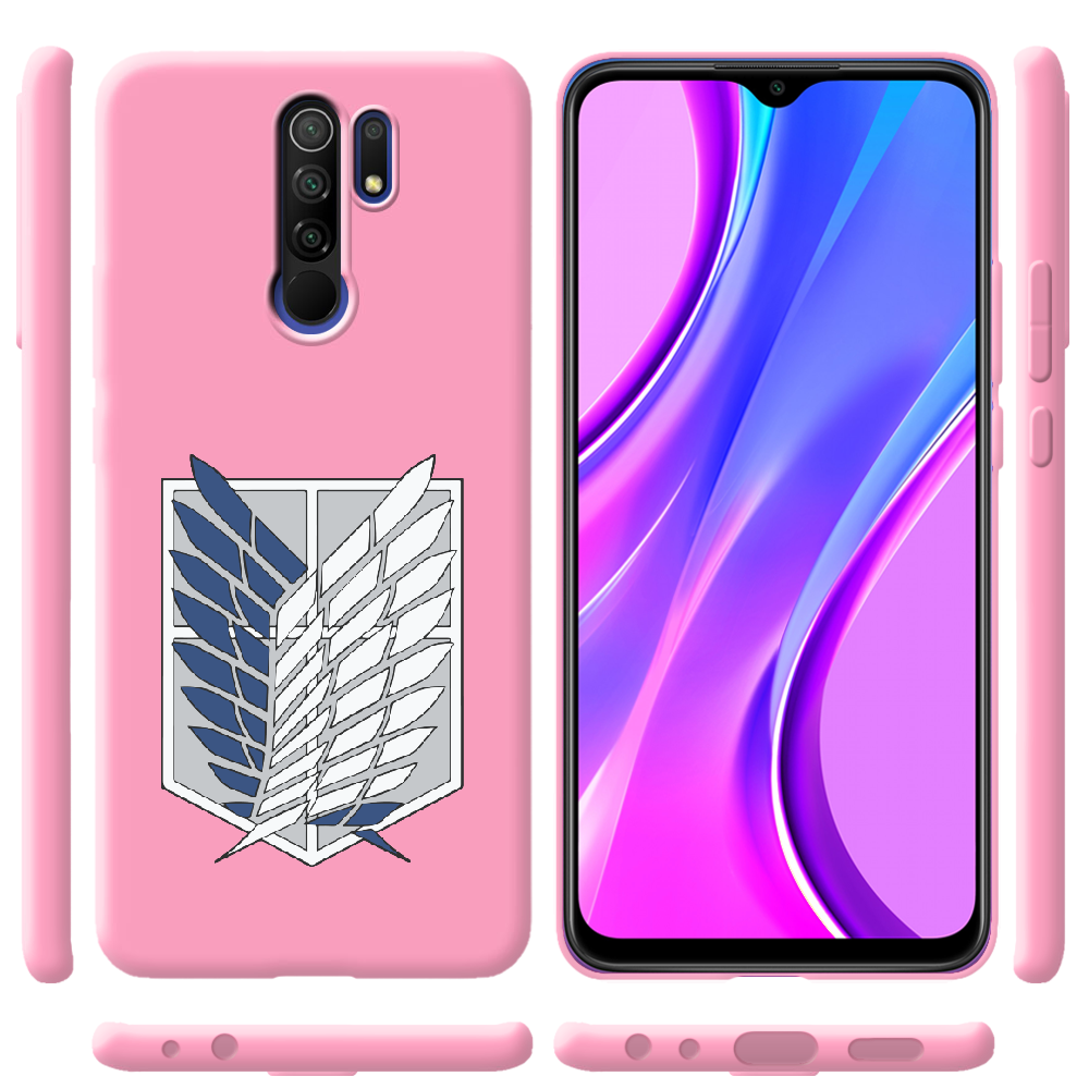 Чохол Boxface Xiaomi Redmi 9 Атака Титанів Крила Свободи Рожевий силікон (40233-bk88-41992) - фото 2