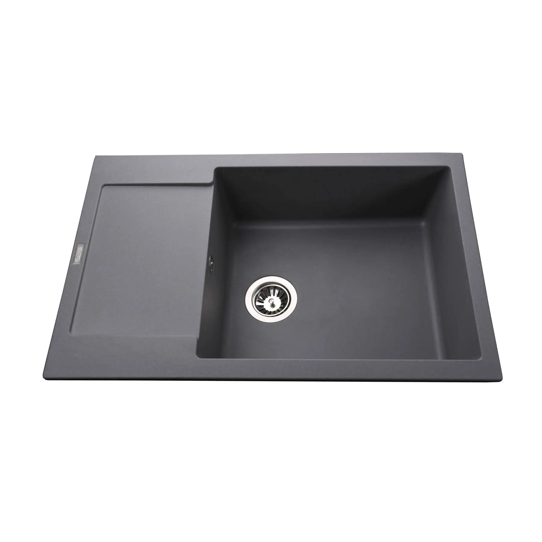 Мийка для кухні гранітна Globus Lux MALABI А0003 780x500 мм Сірий металік (14944485)